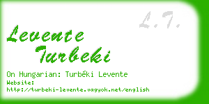 levente turbeki business card